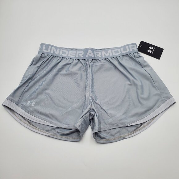 Under Armour UA Play Up 2.0 Women's Shorts Athletic Training Mod Gray Size M NEW - Picture 1 of 3